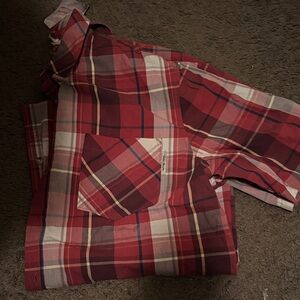 Field & Stream Red and White Plaid Men's Shirt